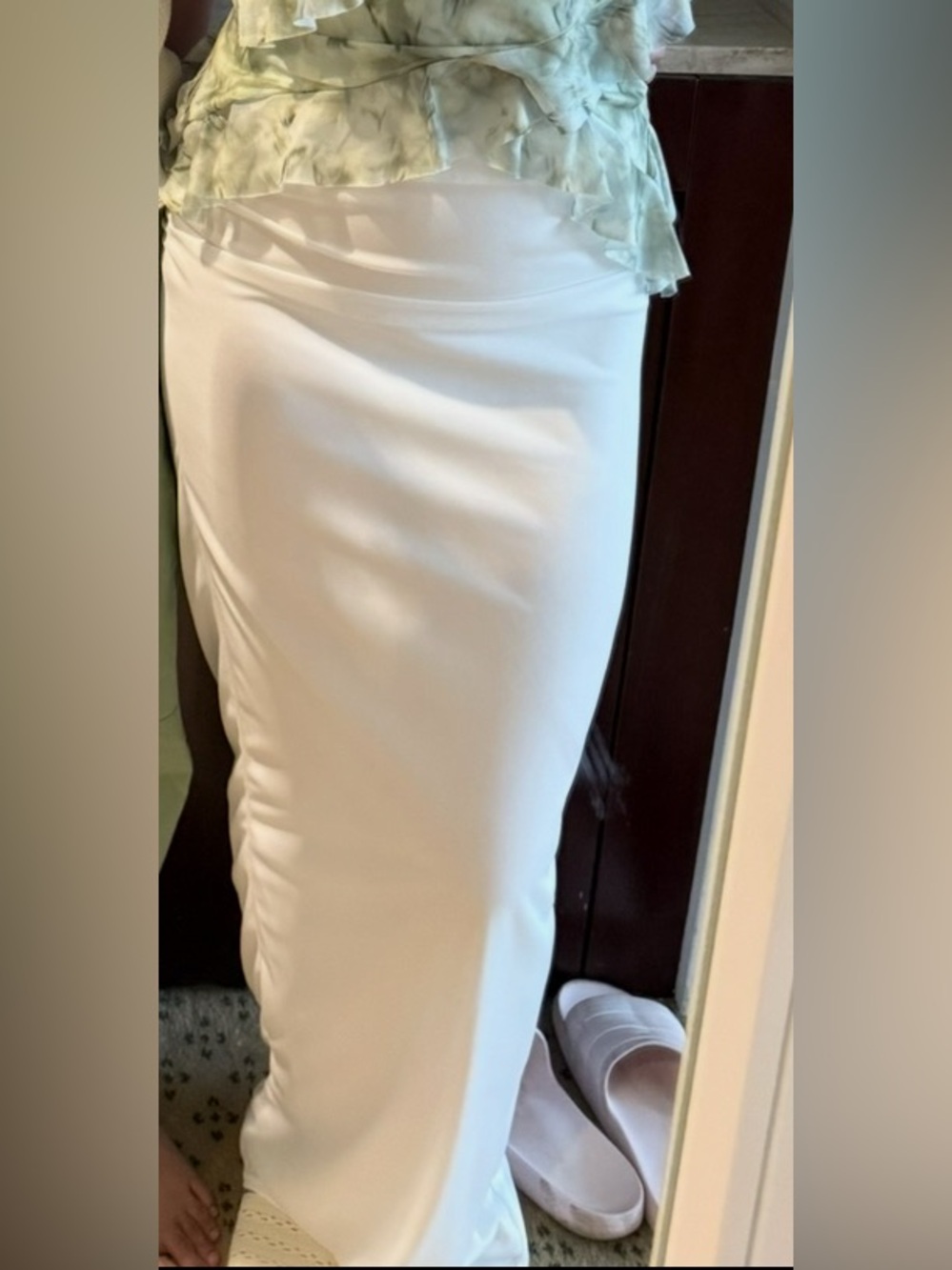 PrettyLittleThing White Maxi Skirt